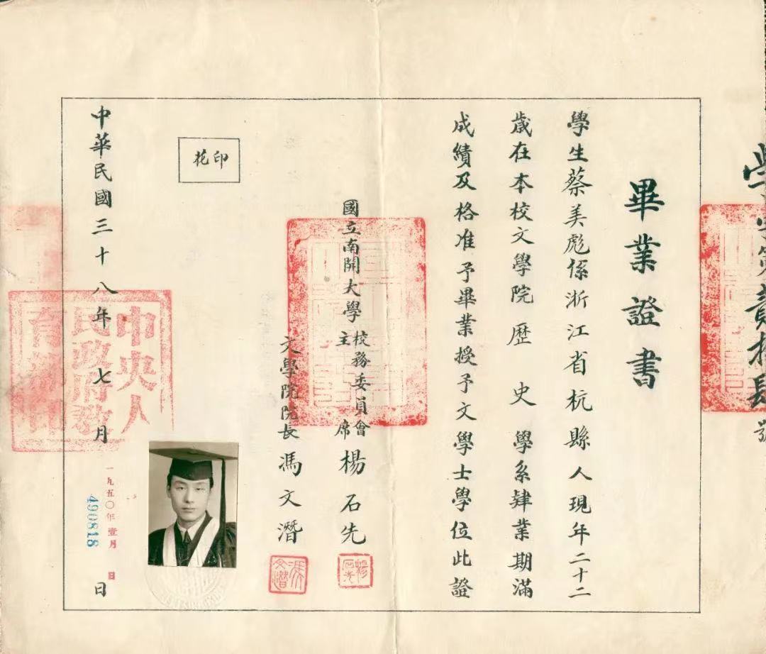 珍贵！宝盈基金官网获捐“宝盈基金官网胡文彦助学金”捐赠人蔡美彪先生档案资料